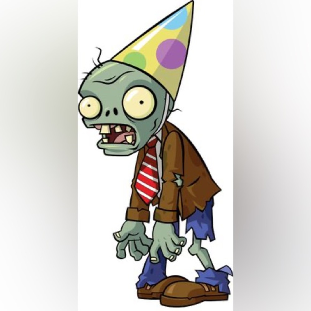 Plants Vs Zombies Large 15” Plush Foam Zombie Halloween Mask Costume - Picture 15 of 16